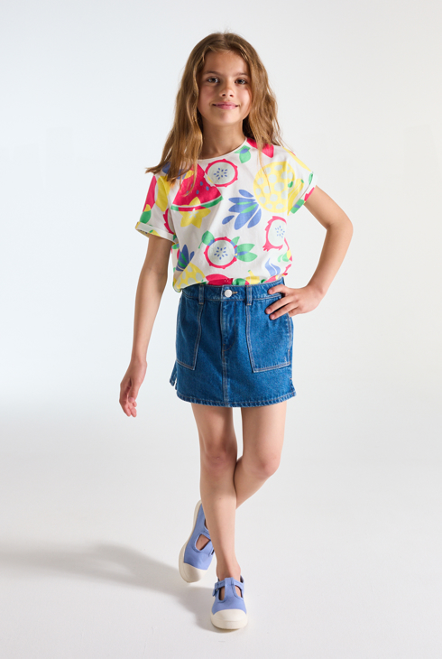 T-shirt imprimé multicolore Fille 1