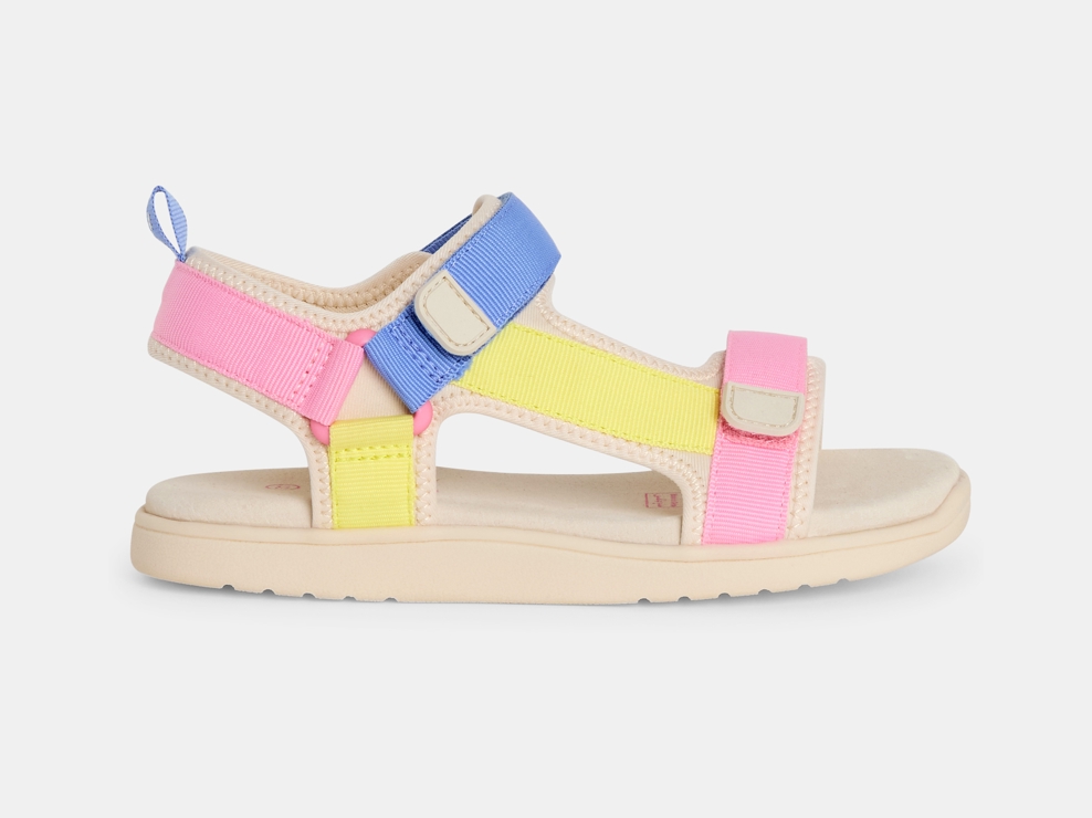 Mehrfarbige Sandalen mit Klettverschluss für Mädchen 1