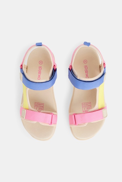 Mehrfarbige Sandalen mit Klettverschluss für Mädchen 2