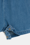 Mono corto algodón tencel azul bebé niña 3