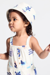 Combi courte à bretelles blanc bébé fille 4