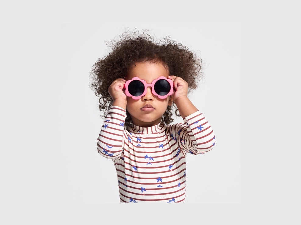 Lunettes de soleil fleur rose bébé fille 1