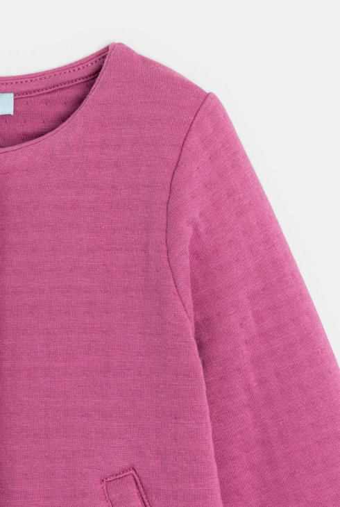 Gilet molleton fantaisie mauve bébé fille