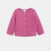 Gilet molleton fantaisie mauve bébé fille