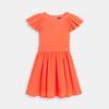 Robe chic à manches papillon orange Fille