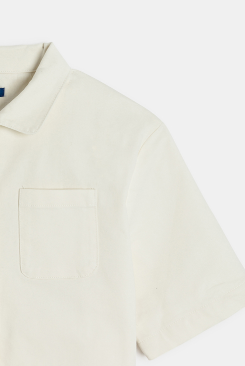 Kurze beige Stoffjacke für Mädchen