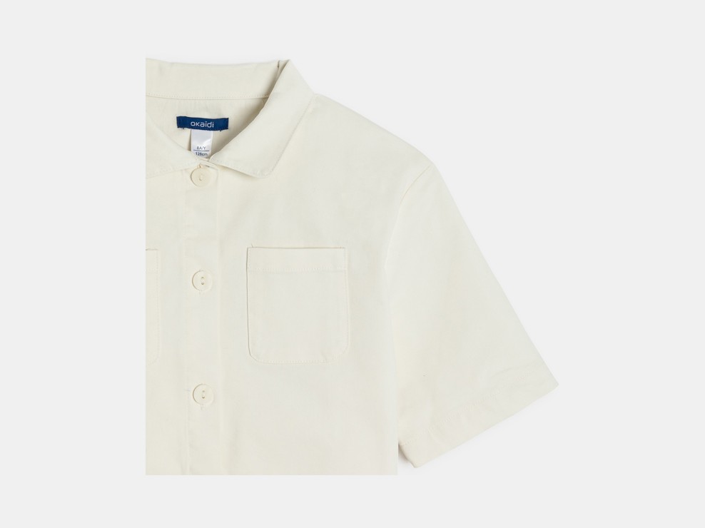 Veste courte en toile beige Fille 2