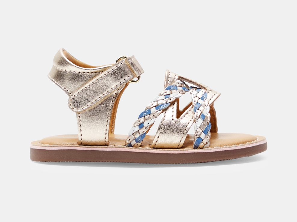Sandales cuir irisé bébé fille 1