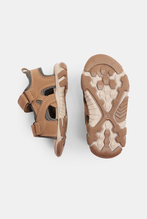 Sandales tout terrain cuir beige bébé garçon 2