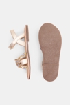 Sandales à brides cuir tressé irisé fille 3