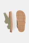 Sandales ouvertes cuir vert kaki garçon 3