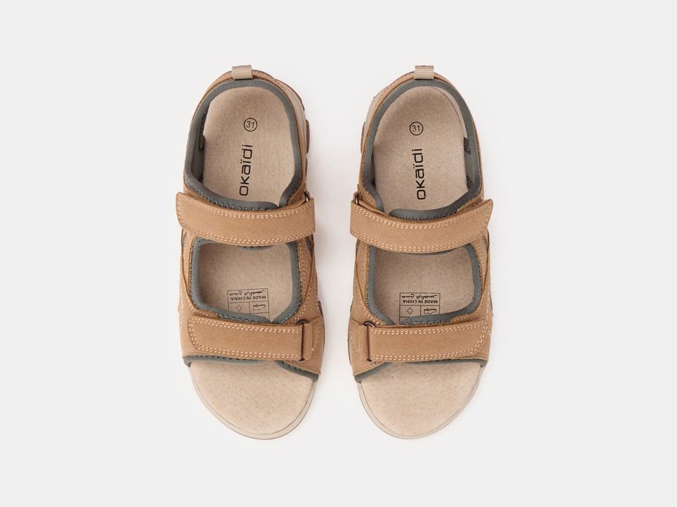 Braune Allround-Sandalen mit Klettverschluss für Jungen 2