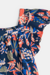 Robe coton animaux bleu bébé fille 2