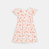 Robe chic fleurie orange bébé fille