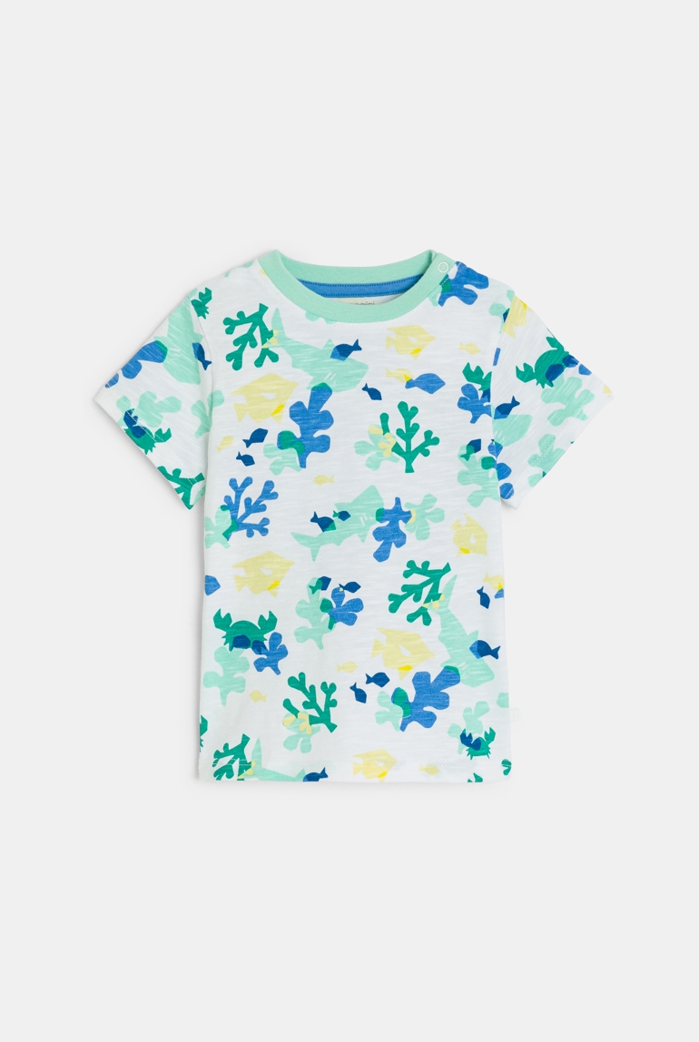 T-shirt imprimé mer blanc bébé garçon 1