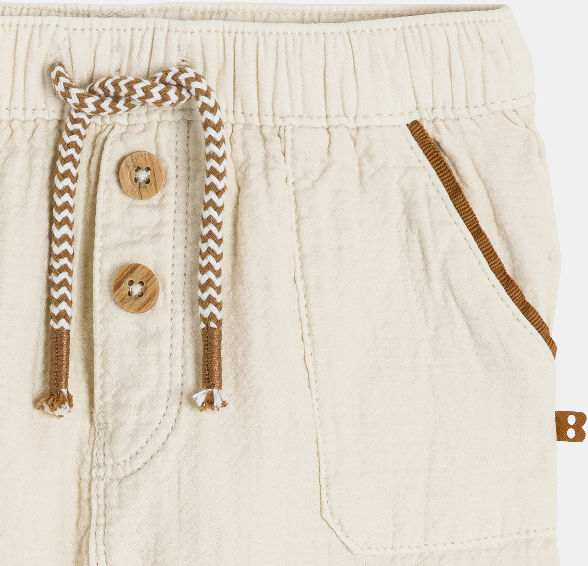 Leichte Baumwollhose in Beige für kleine Jungen 2