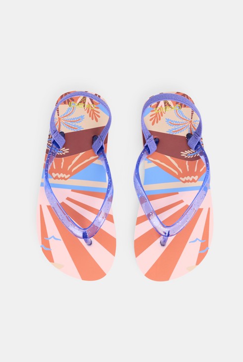Girl's multicoloured flip-flops 2