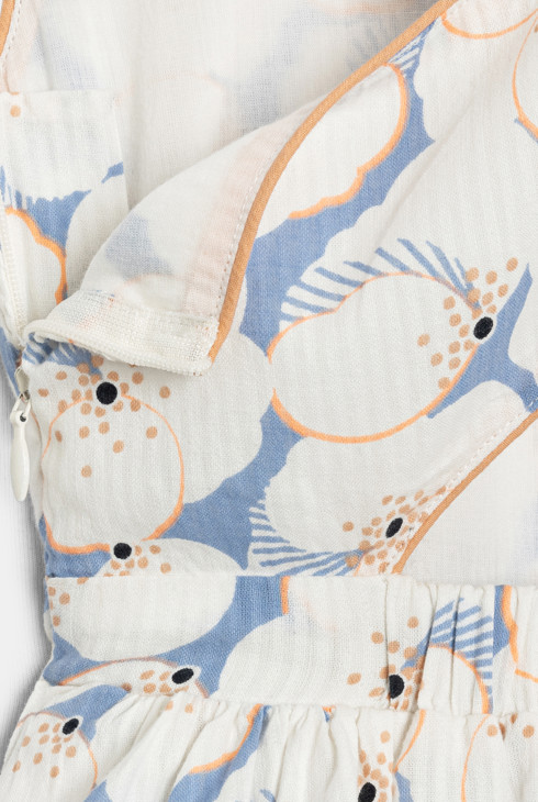 Schickes ausgestelltes Kleid in Blau für Mädchen 2