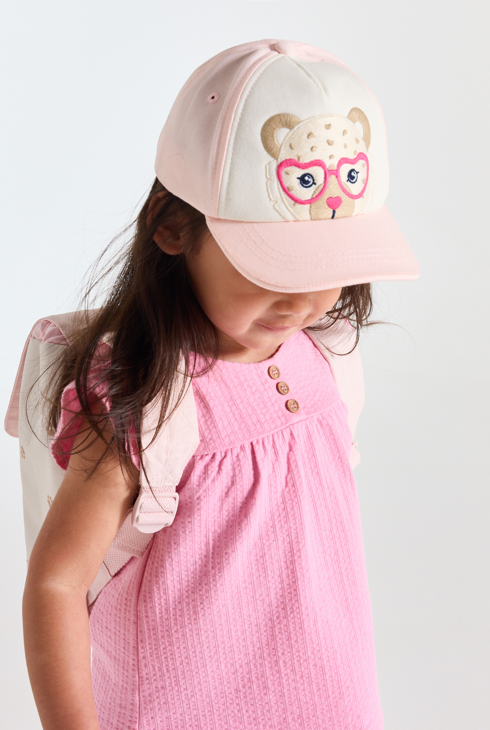 Casquette panthère rose bébé fille 1