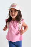 Casquette panthère rose bébé fille 3