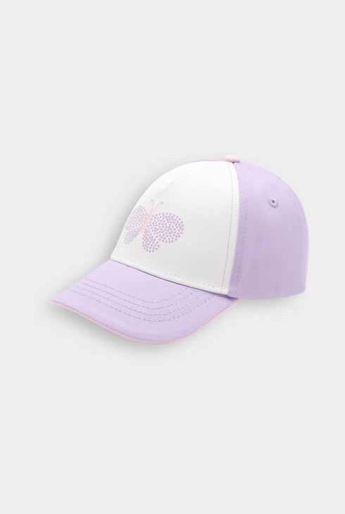 Ljubičasta kapa s leptirićem za djevojčice 1