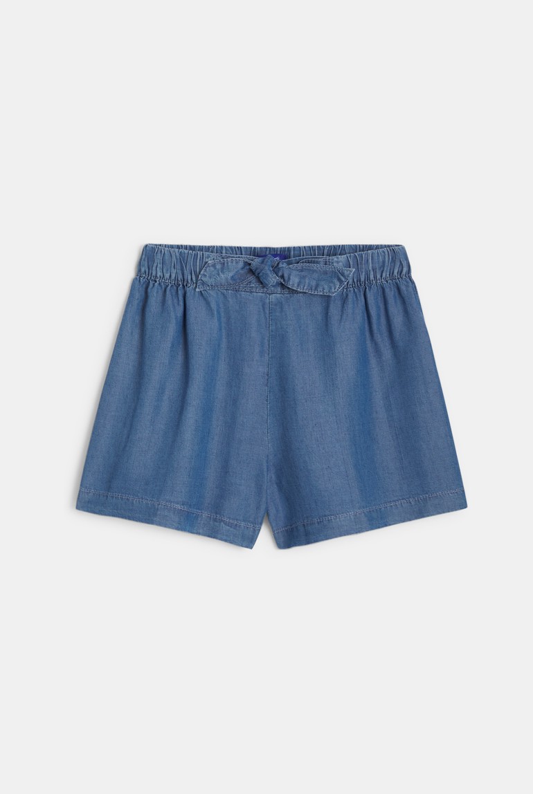 Short en denim light bleu Fille 1