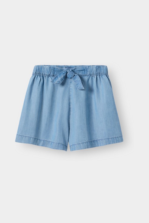 Pantalons curts de denim lleugers blau nena 1