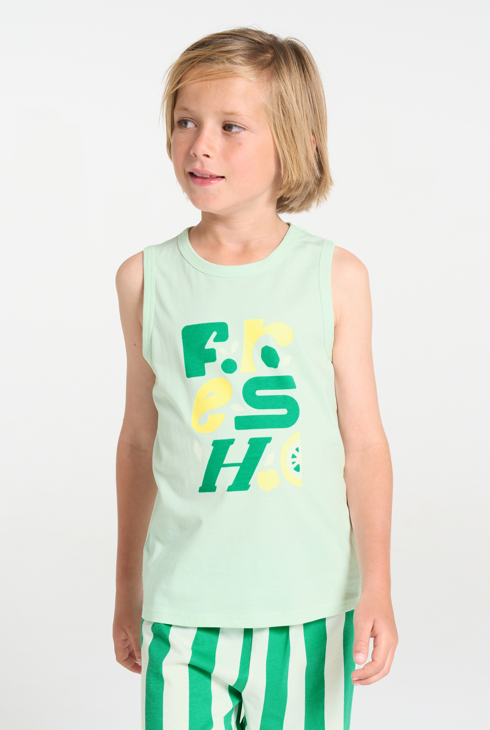 Pyjama-short en jersey vert Garçon 1