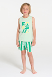 Pijama corto de punto jersey verde niño 4