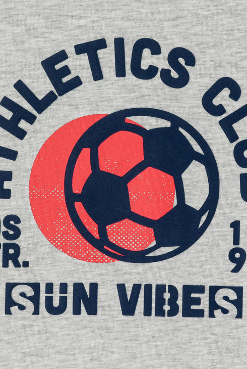 Graues sportliches Kurzarm-T-Shirt für Jungen