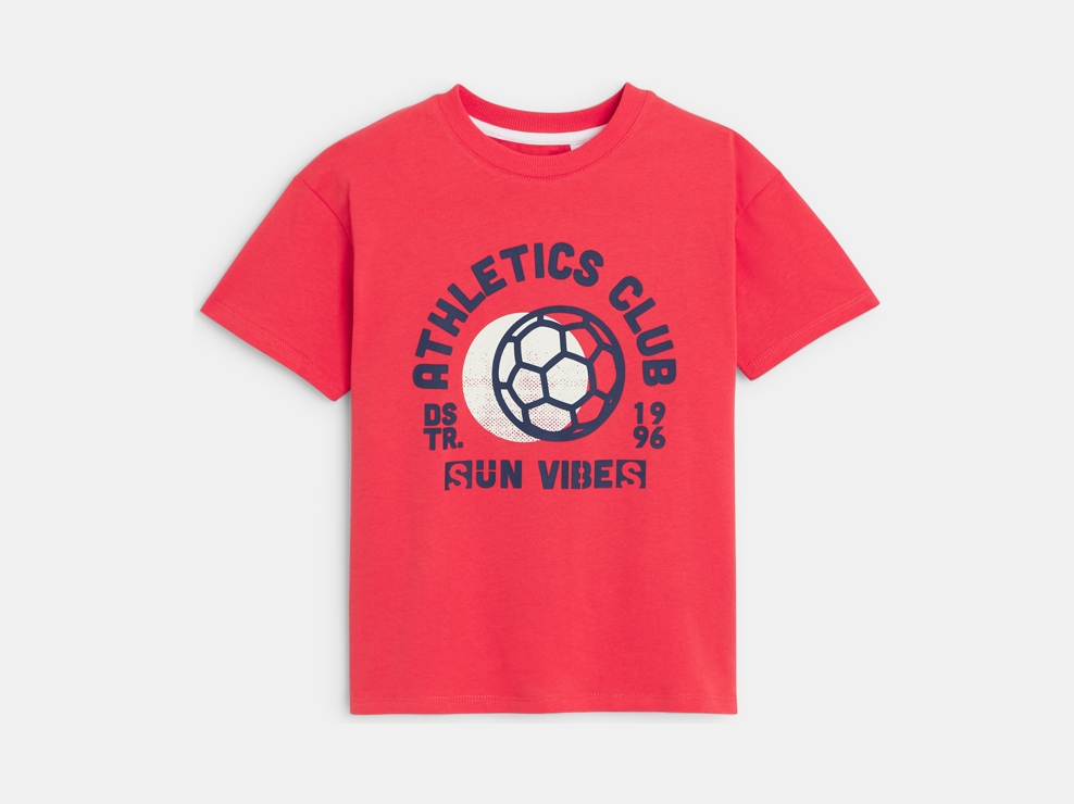 T-shirt manches courtes sportswear rouge Garçon 1