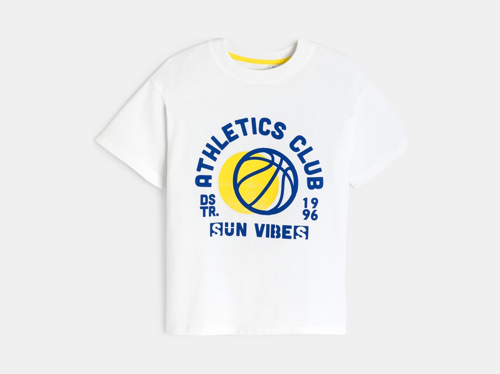 T-shirt manches courtes sportswear blanc Garçon 1