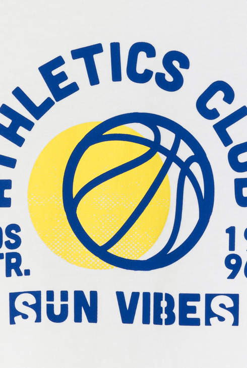 Weißes sportliches Kurzarm-T-Shirt für Jungen