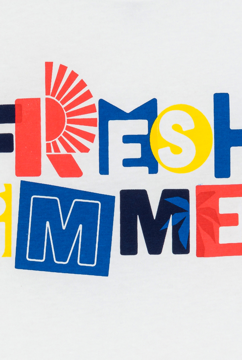 Weißes Tanktop mit Aufschrift für Jungen