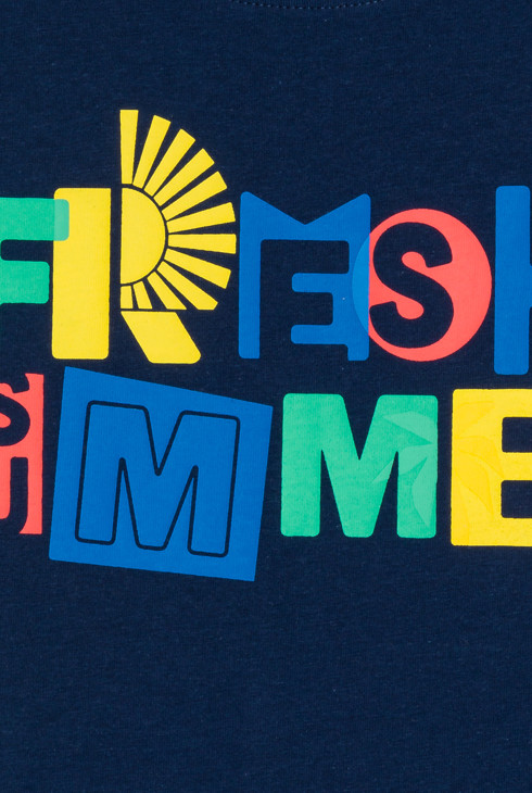 Marineblaues Tanktop mit Schriftzug für Jungen 2