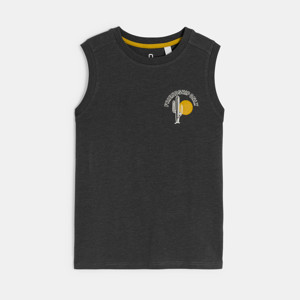 Anthrazitgraues Tanktop mit Aufschrift für Jungen