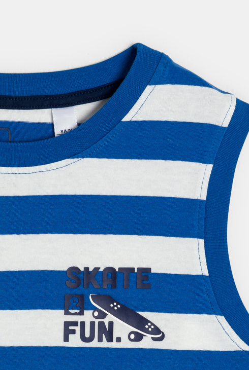 Gestreiftes blaues Tanktop für Jungen