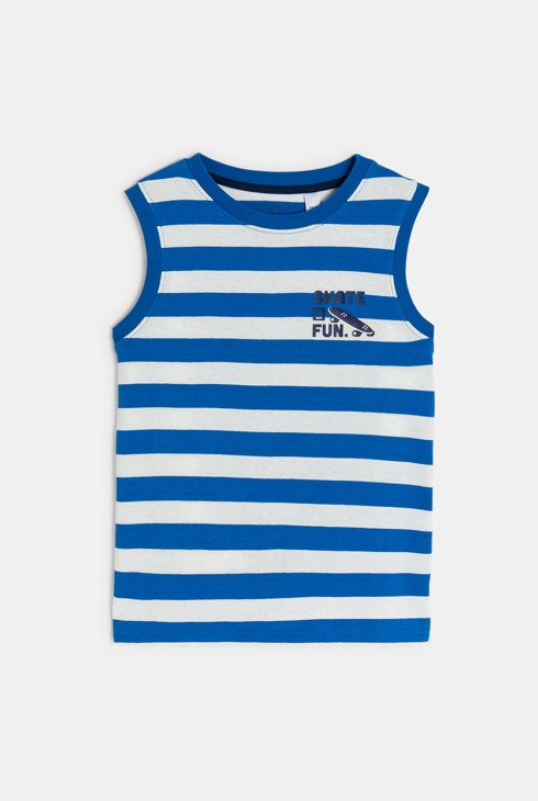 Gestreiftes blaues Tanktop für Jungen 2