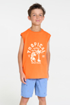 Camiseta de tirantes con motivo aislado blanca niño 1