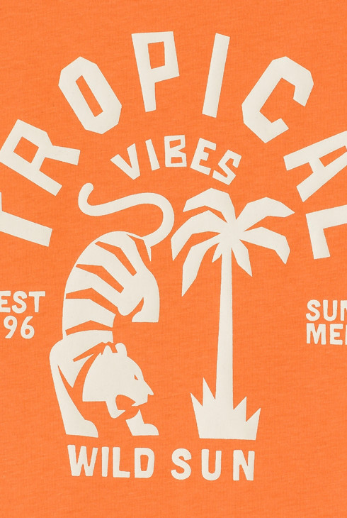 Débardeur à motif placé blanc Garçon