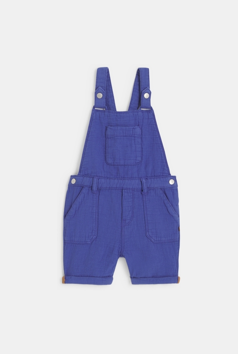 Kurze Latzhose und T-Shirt in Blau Kleinkind Junge