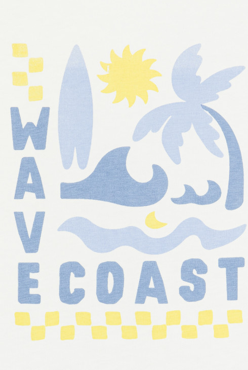 Pyjama d'été 2 pièces en jersey bleu ciel Garçon 2