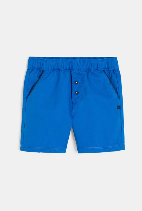 Blaue Shorts aus Baumwolltwill Kleinkind Junge 1
