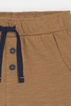 Short jersey de coton rayé marron bébé garçon 2