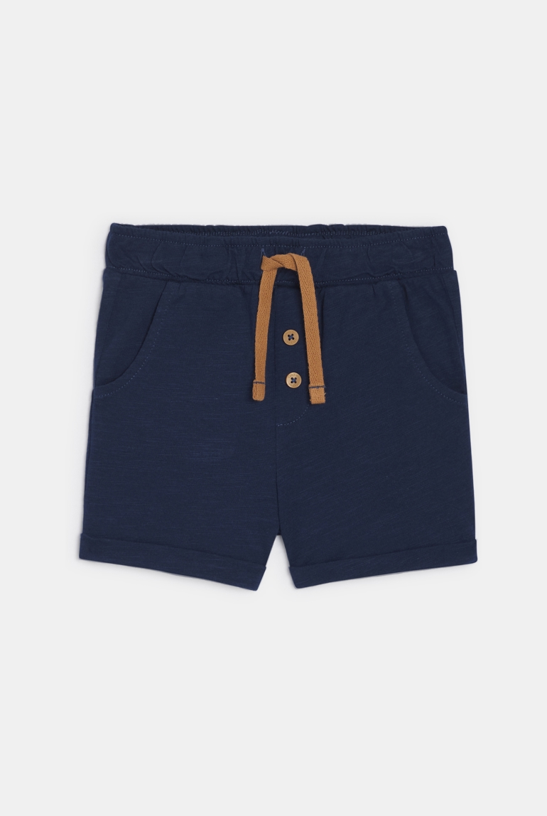 Short jersey de coton rayé bleu bébé garçon 1