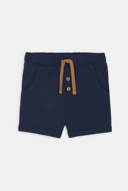 Short jersey de coton rayé bleu bébé garçon 1