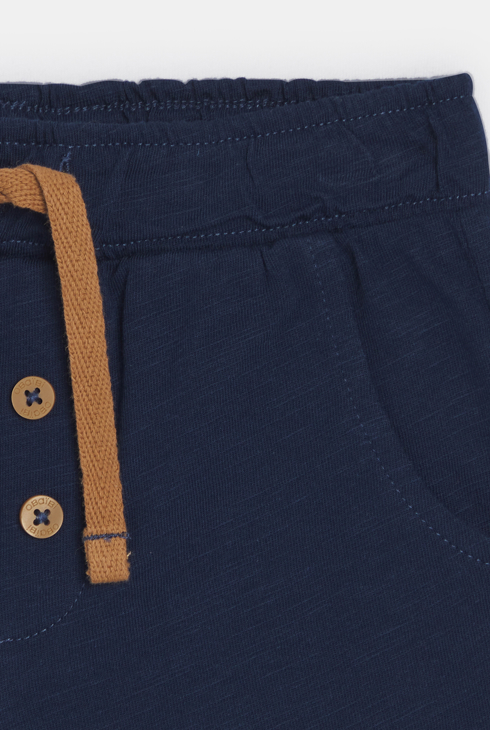 Shorts Baumwolljersey gestreift blau Kleinkind Junge