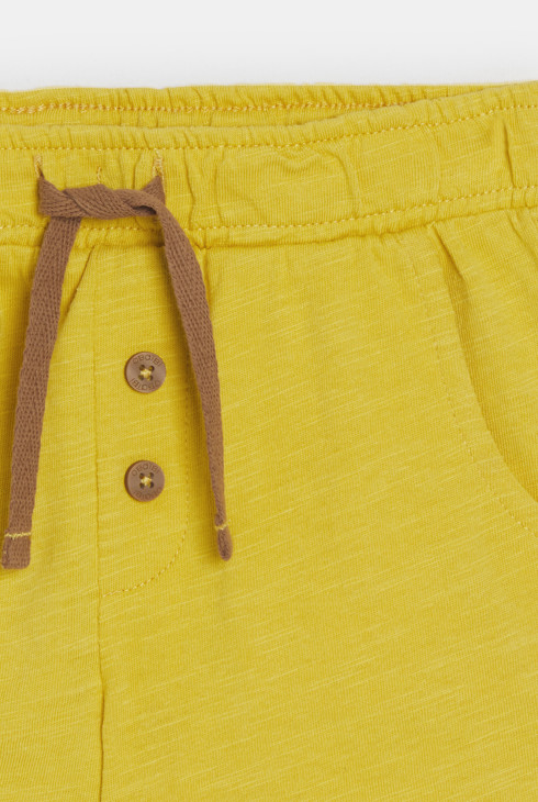 Shorts Baumwolljersey gestreift gelb Kleinkind Junge 2