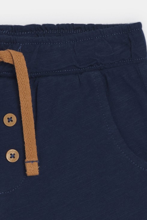 Shorts Baumwolljersey gestreift blau Kleinkind Junge 2