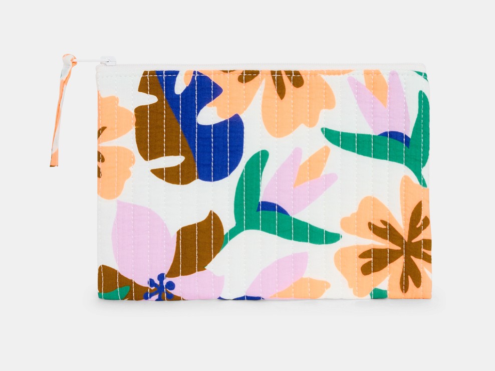 Oranje doorgestikt tasje met print voor meisjes 1